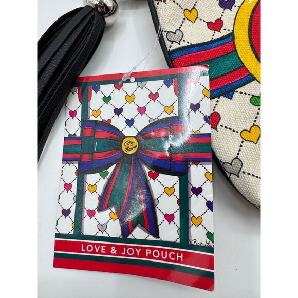 NWT Brighton Love & Joy Crossbody Pouch With Tassel Accent  Heart Pattern & Adju - Picture 3 of 14